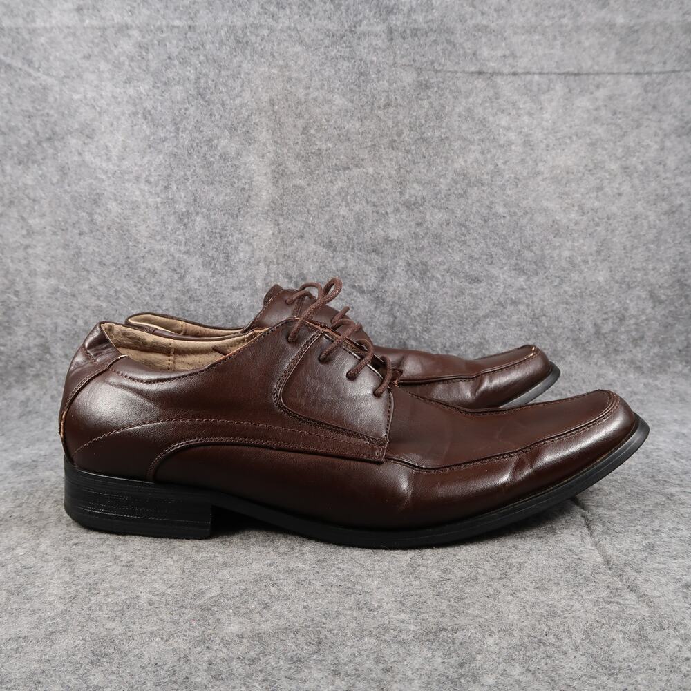 Franco Vanucci Shoes Mens 10 Derby Oxford Brown Formal Dress Classic Lace Up